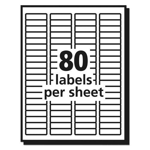 Avery Printable Return Address Labels with Sure Feed, 0.5" x 1.75", Matte Clear, 2,000 Blank Mailing Labels (05667)