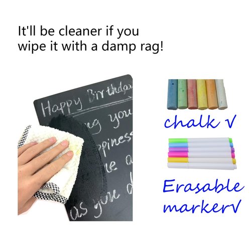 NEWNEWSHOW 3Pack 5.1x7.9 in Chalkboard Sign Double Sided with Wood Base Message Chalkboard Erasable Message Board Sign with Wood Base for Shop Wedding Kitchen Home Party Decoration