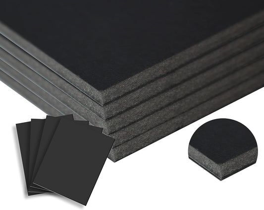 Black Foam Board - 18x24 Inch | 50 Pack of 3/16 Inch Thick Foamcore for Quality Poster Backing