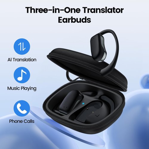 AI Translation Earbuds Real Time, Open Ear with Charging case B0FBFR5VJ6