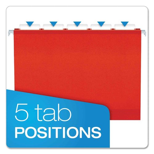 Pendaflex 04152X2 RED Extra Capacity Reinforced Hanging Folders