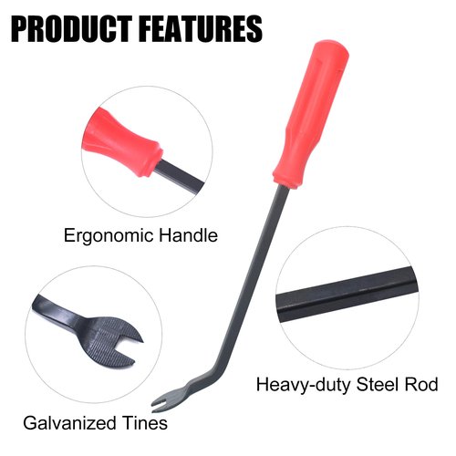 GEARLINTON Upholstery Staple Remover, Construction Staple Remover Tool, Heavy Duty Tack Lifter Carpet Remover, Nail Puller for Removing All Kinds of Staples for Furniture, Canvas, Wooden Case, Carton