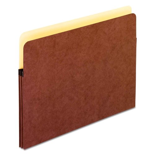 Universal 15141 1 3/4 Inch Expanding File Pockets, Straight Tab, Letter, Redrope/Manila (Box of 25)