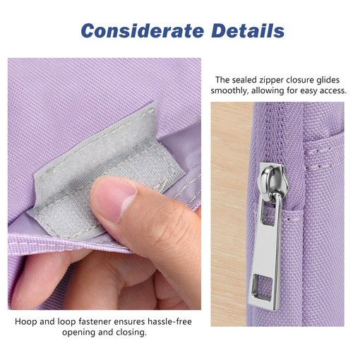 Dadanism 6-7 Inch Universal Padded Sleeve for 7" Colorsoft Signature Edition eReader 2024 and 6" eReader Book, Protective Sleeve Pouch Bag Carrying Case for Kobo E-Reader, Grey Purple