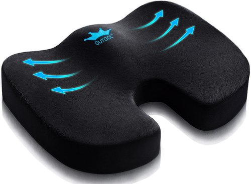 QUTOOL Lumbar Support Pillow and Seat Cushion for Office Chair
