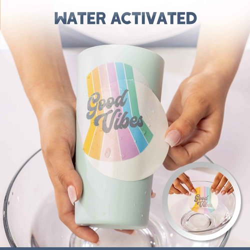 Hayes Paper, Waterslide Decal Paper for INKJET CLEAR 100 Sheets Premium Water-Slide Transfer Paper, A4 Size, 8.25 x 11.7 Inch