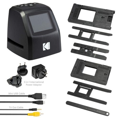 KODAK Mini Digital Film & Slide Scanner – Converts 35mm, 126, 110, Super 8 & 8mm Film to 22MP JPEG Images – Includes 2.4" LCD Screen & Easy-Load Adapters