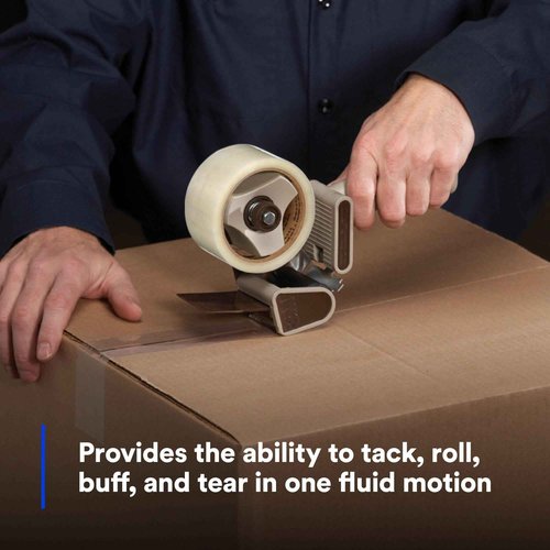 3M Scotch H183 Industrial Packing Tape Dispenser for 3" Tape - Lightweight and Portable for Commercial Packaging, Shipping, Moving, Carton and Box Sealing