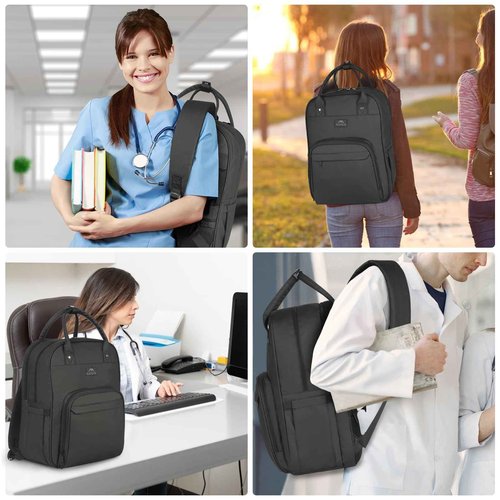 MATEIN Nurse Backpack, 17 Inch Extra Large Waterproof Laptop Backpack with Removable Organizer, Anti Theft Padded Womens Work Clinical Bag for Business, College, Travel, Home