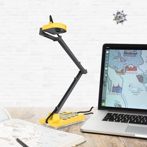 TreasLin Document Camera 15MP HDMI USB-C for Document Camera for Teachers, Remote Learning, Classroom Presentations, Art Classes Online Teaching with Multi Angle Rotation Adjustment LED Light