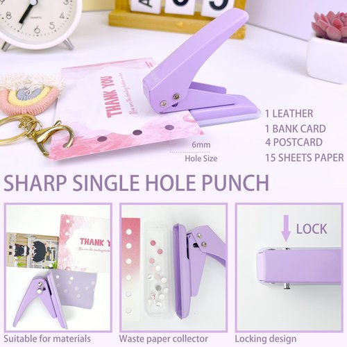 Purple Desk Accessories, Office Supplies Set with Stapler, Staple Remover, Pen Holder, Ballpoint pens, Hole Puncher, Tape Dispenser, Scissor, Ruler, Binder/Paper, Clips, for Home School Office