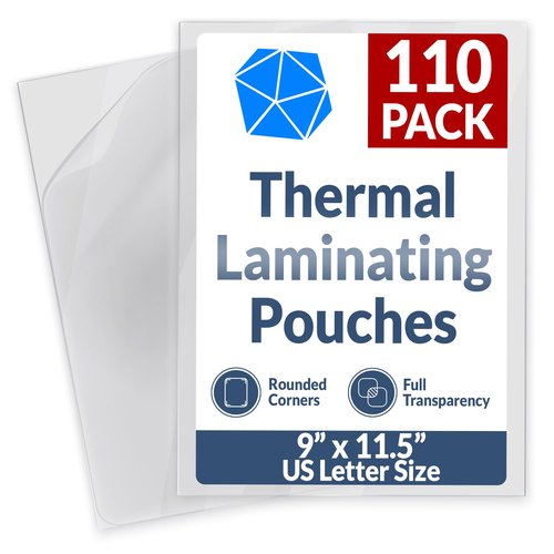 Reli. Thermal Laminating Pouches (110 Pack, Letter Size) | Laminating Sheets 8.5 x 11 | 5 Mil Comparable, Thick Lamination Pouches | Clear Plastic Paper for Heat Laminator Machine (9 x 11.5")