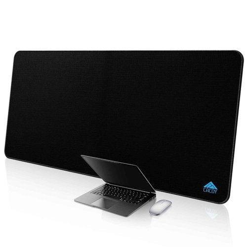 Cacoy 59" x 27.5" Large Gaming Mouse Pad XXXL, Extended Mega Size Professional Mouse Mat Desk Mat for Desk, Non-Slip Mousepad with Special-Textured Surface, Anti-Fray Stitched Edges Desktop Pad, Black