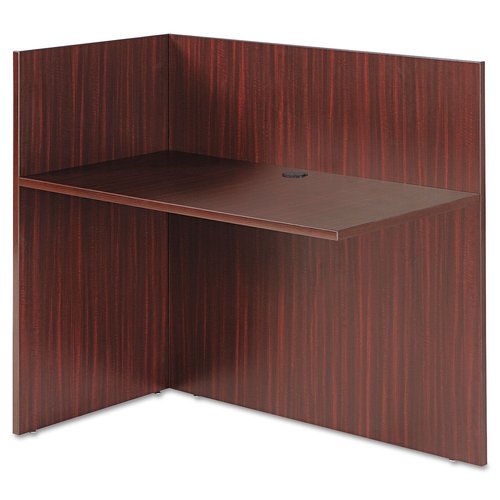 Alera ALERA Valencia Reversible Reception Return, 44.13W X 23.63D X 41.5H, Mahogany