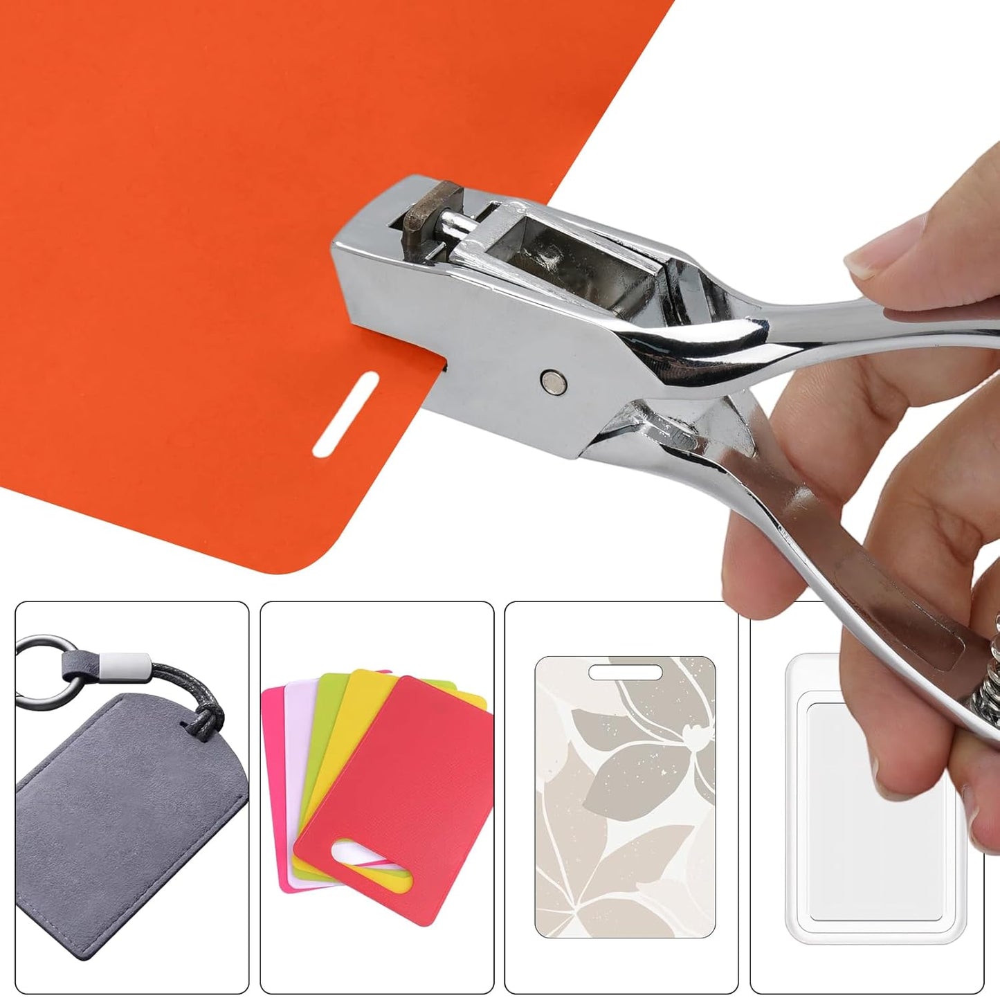Slot Punch - PVC ID Card Hole Punch Plier Tool - Handheld Design for Easy Use