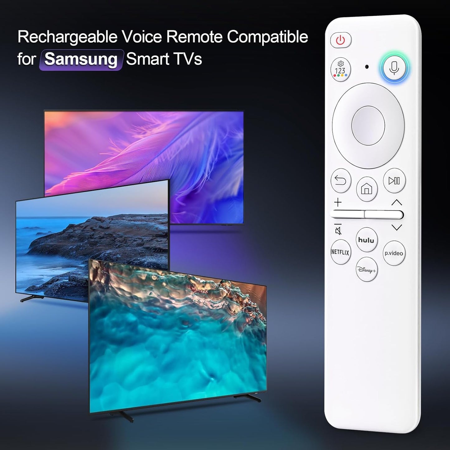 (Pack of 2) Replacement-Remote-Control for Roku-TV,Compatible for TCL Roku/Hisense Roku/Onn Roku/Philips Roku Smart TVs(Not for Roku Stick and Box)