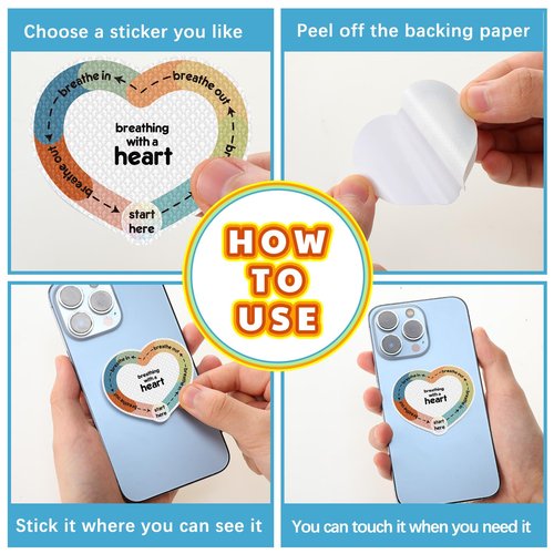 Marspark 84 Pieces Anxiety Sensory Strips with 2 Textured Anxiety Relief Sensory Stickers Mindfulness Calming Sticker for Adults & Teens Stress Relief Office Classroom School Counselor Supplies