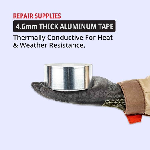 TAPE LOGIC 2" x 5 yds Aluminum Foil Tape 4.6 Mil, Silver - Heavy Duty Packing Tape Rolls for Sealing Boxes at Home, Warehouse, & Office, Supplies for Packaging, Shipping, Moving