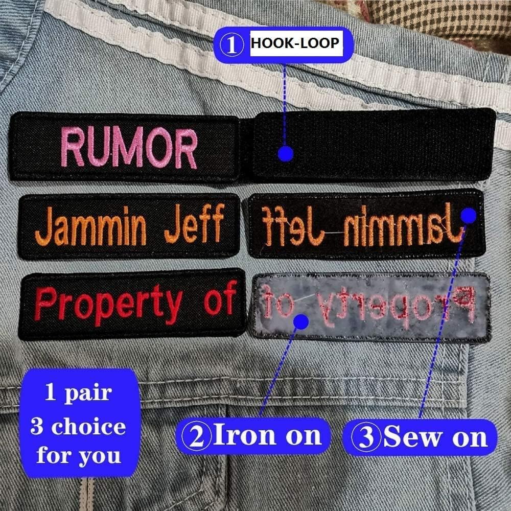 Skiennix Custom Embroidery Name Patches - Personalized Military Tapes for Clothing & Bags | 2 Pieces