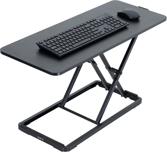 VIVO Height Adjustable Keyboard and Mouse Riser - Ergonomic 30-Inch Scissors Lift Desk | Black, DESK-V030A