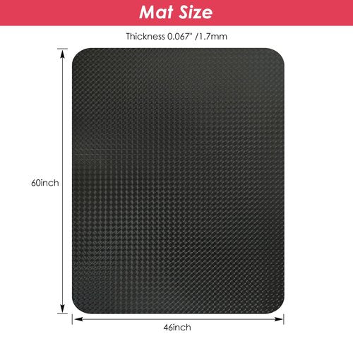 Vicwe Gaming Chair Mat for Hardwood Floor, 60"×46" Large Office Chair Mat, PVC Computer Chair Mats, Easy Glide, Floor Protector for Rolling Chair-Black