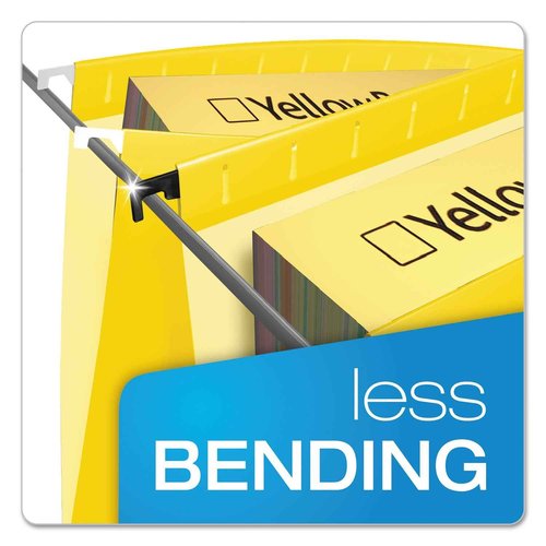 Pendaflex SureHook Reinforced Hanging Folders, Letter Size, Yellow, 20 per Box (6152 1/5 YEL)