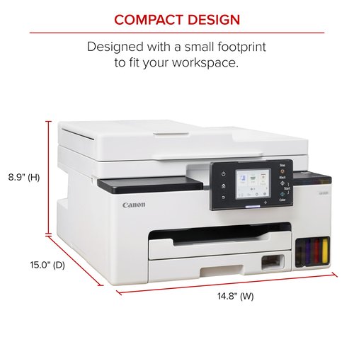 Canon Megatank GX2020 All-in-One Wireless Supertank [Megatank] Printer | Print, Copy and Scan| Mobile Printing |2.7" LCD Color Touchscreen | Auto Document Feeder and Auto Duplex Printing