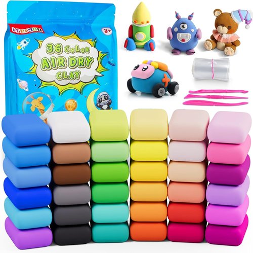 Ifergoo Air Dry Clay - 36 Colors Magic Foam DIY Molding Clay for Slime Supplies | Easy to Use Gift for Kids