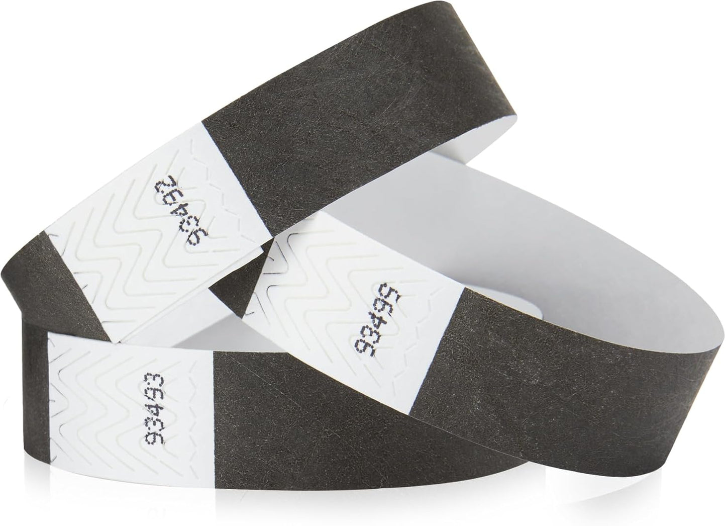 WristCo Black Tyvek Wristbands - Comfortable, Tear-Resistant Paper Bracelets for Events | 500 Count