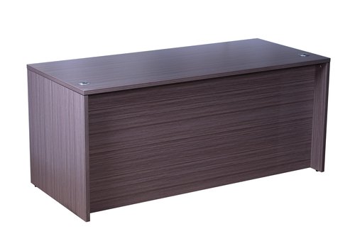 Boss Office Products 71 Inch Executive U-Shape Desk with File Storage Pedestal and 4 Door Hutch, Driftwood