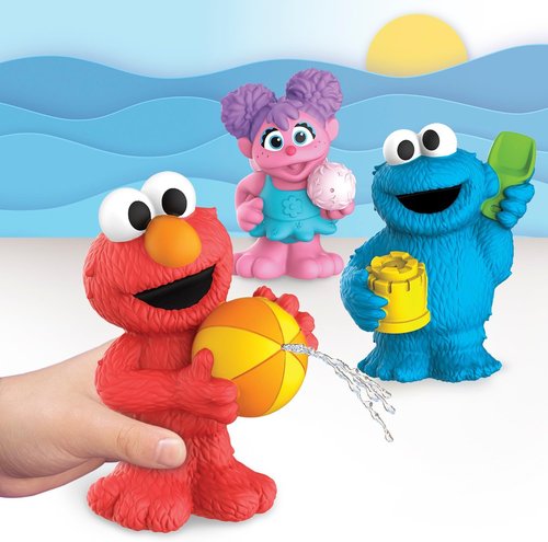 Just Play Sesame Street Floating Fun Friends - 3-Piece Water Squirters Bath & Pool Toys for Kids Ages 2+