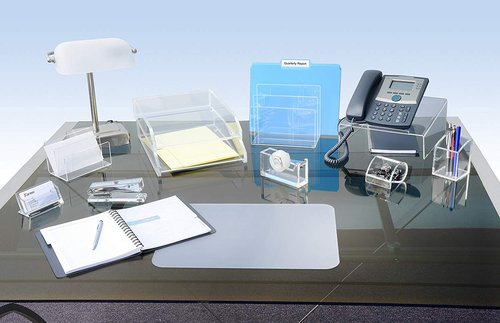 Kantek Acrylic Double Large Letter Tray, 10.6-Inch Wide x 13.9-Inch Deep x 4.8-Inch High, Clear (AD15)