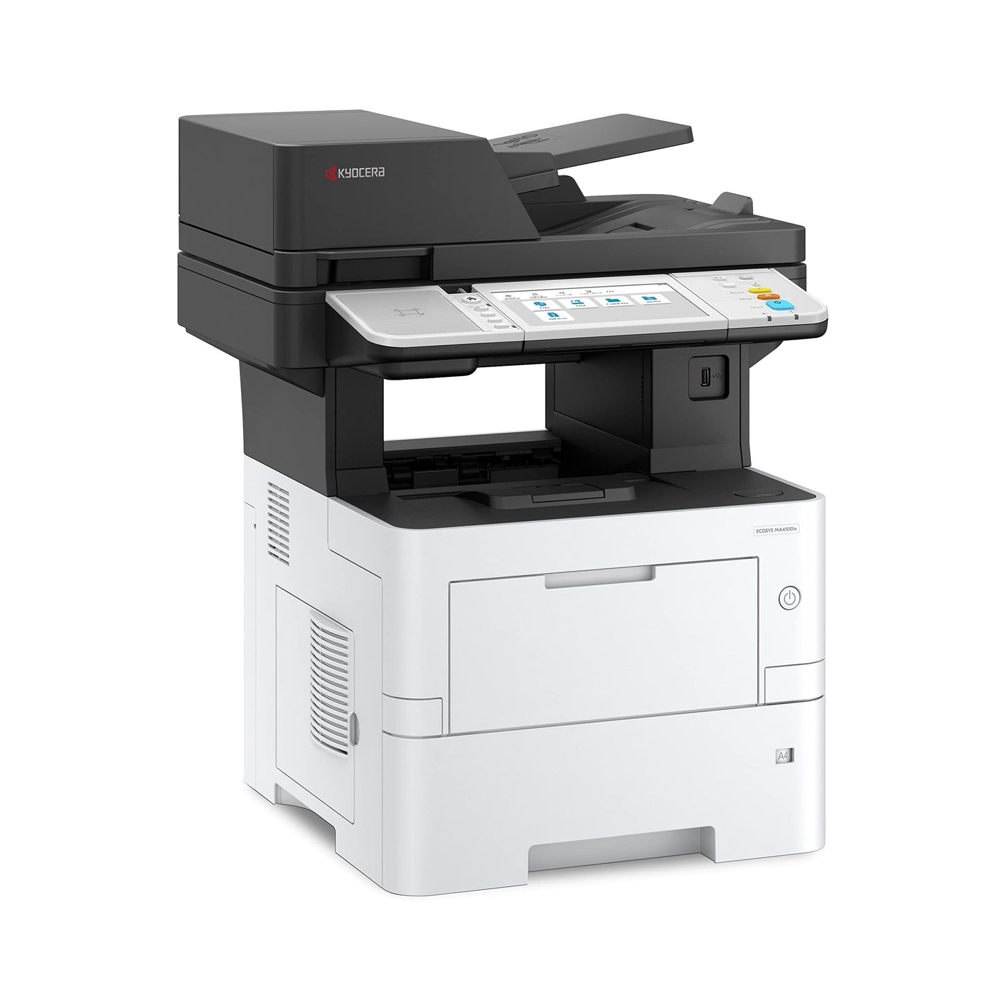 KYOCERA ECOSYS MA4500ix Multifunctional Monochrome Laser Printer (Print/Copy/Scan), 47 ppm, Up to Fine 1200 dpi, Gigabit Ethernet 7 inch Touchscreen Panel, 512 MB