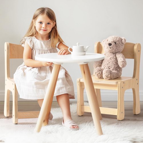 ROBUD Wooden Toddler Chair Set - Sturdy Kids Chairs for Ages 3+ | 250 Lbs Capacity Each, 2-Pack