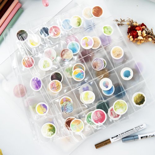 Nuvretk Wax Seal Storage Binder – Holds 200 Wax Seals, Stamps, Coins, or Cards with 10 PVC Pocket Sheets, 4-Ring Album for Crafts and Collectors
