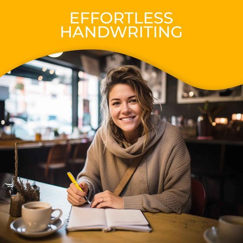 ZenZoi Yellow Fountain Pen - Beautiful Writing Instrument for Women, Men. Smooth Schmidt Fine Nib. Luxury Gift Set, Converter, 2 Ink Refills. Nice, Refillable, Professional, Journaling