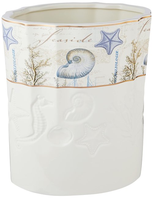 Avanti Linens - Waste Basket, Guest Bathroom Essentials, Nautical Home Decor (Antigua Collection)
