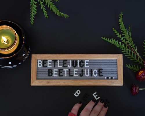 Felt Like Sharing Small Letter Board - Gray Felt Changeable Message Board | 10”x3.5” with 3 Sets of Letters for Home & Office Decor
