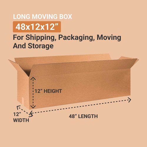 AVIDITI Long Boxes 48"L x 12"W x 12"H (10-Pack) Corrugated Cardboard Box for Shipping, Packaging, Moving, Storage Box, Home or Business Strong Wholesale Bulk Boxes