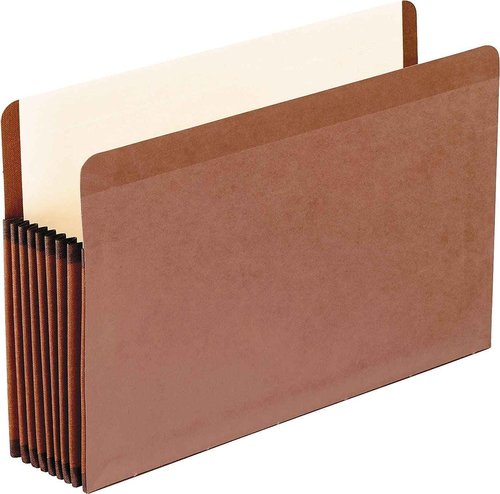 Pendaflex PFX45303 Premium Reinforced 7" Exp. Recyc. File Pockets, Legal, 5/Box,Red