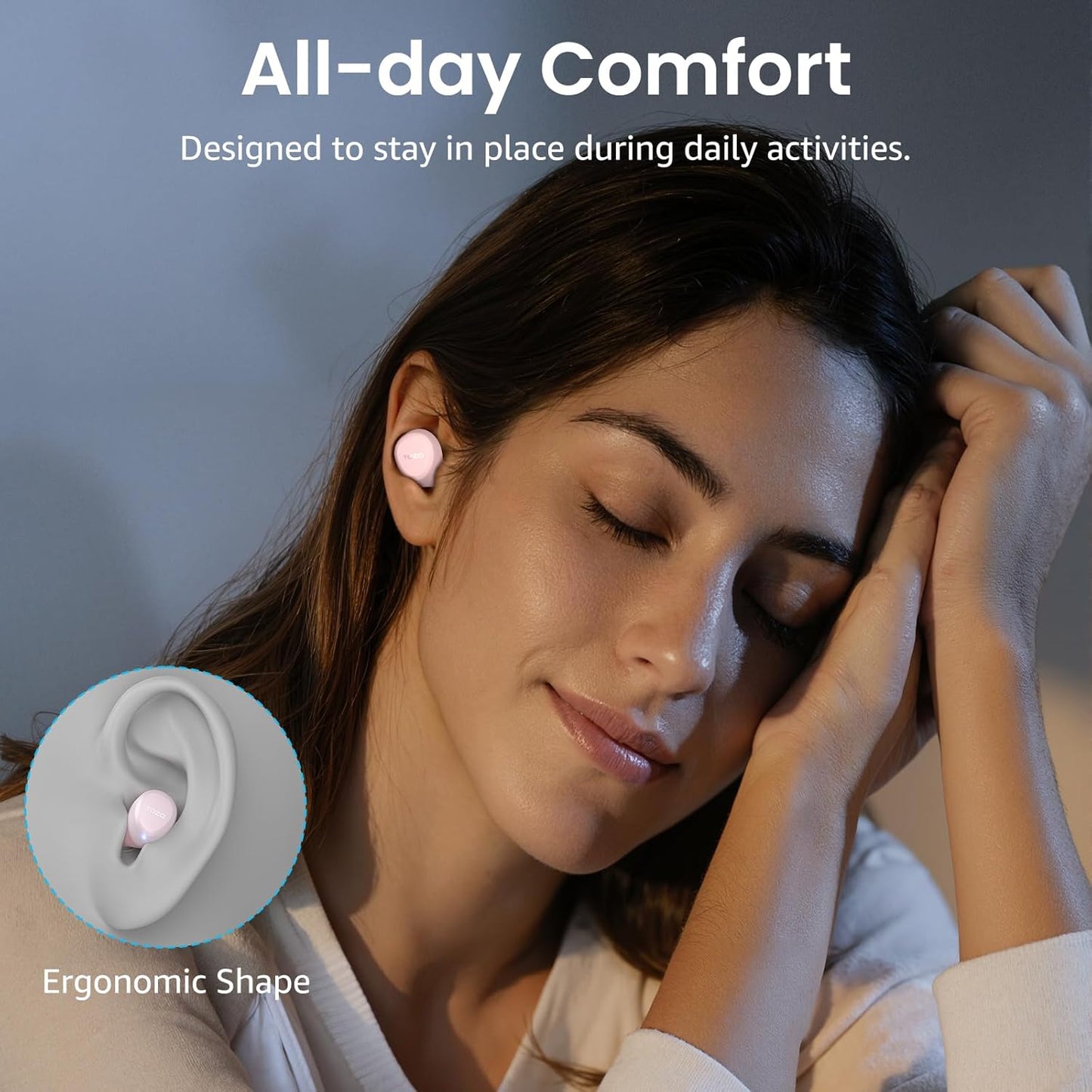 TOZO A1 Wireless Earbuds - Bluetooth 5.3, IPX5 Waterproof, Immersive Sound & AI Call Mics | Custom EQ