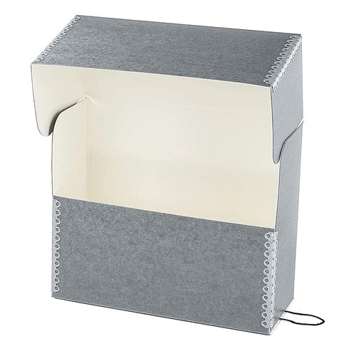 Lineco Archival Document Storage Box with Metal Edge, Acid-Free Gray Boxboard, Organize and Store Files, Prints, Photos, Legal-Sized Case 15.5" x 10.5" x 5" Wide