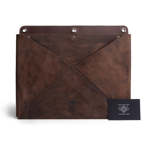 Leather At Home Wall File Organizer, Leather Wall Organizer for Office, Hanging Wall File Holder/Mail Organizer, Stylish Leather Folder for Wall, Office Wall Mounted File Organizer, Wall Hanging File