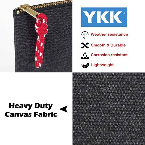 Rough Enough Important Document Organizer Holder Safe File Folder Bag Letter Size with Zipper for Office School College Teacher Art Supplies Canvas