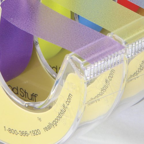 Really Good Stuff E.Z.C. Fluorescent Highlighter Tape, Set of 6 Colors - 1/2 in. x 32 ft. Each Roll, School & Office Supplies