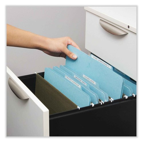 Universal Six-Section Classification Folders, Heavy-Duty Pressboard Cover, 2 Dividers, 6 Fasteners, Letter Size, Light Blue, 20/Box