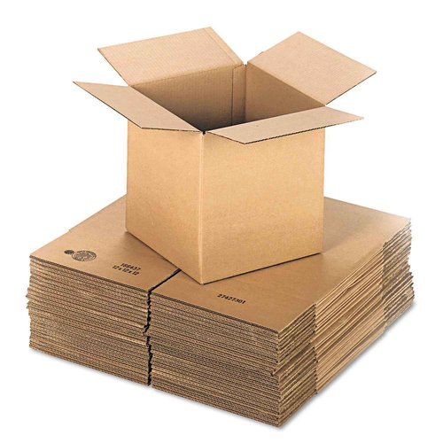 Universal Cubed Fixed-Depth Corrugated Shipping Boxes, Regular Slotted Container, X-Large, 12" X 12" X 12", Brown Kraft, 25/Bundle