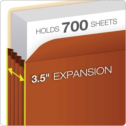 Pendaflex Expanding File Pockets, Letter Size, Redrope, 3.5" Expansion (1524E-OX) and Pendaflex File Folders, Letter Size, 1/3 Cut, Manila (752250)