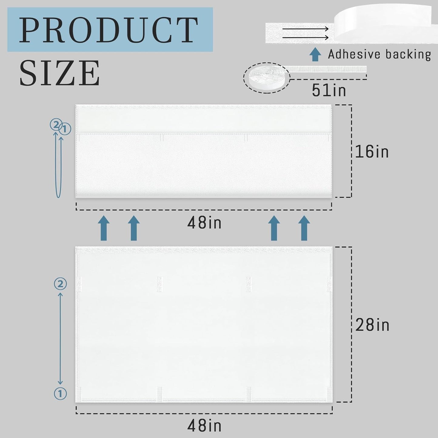 Under Desk Privacy Panel - White Self-Adhesive Modesty Panel with Cable Management | Heavy Duty Desk Skirt