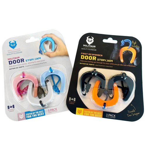 Militaur First Responder Door Stop (Pack of 2) – Multi and Pastel Door Jam for Home, Schools, Contractors, Couriers, Police, and EMS